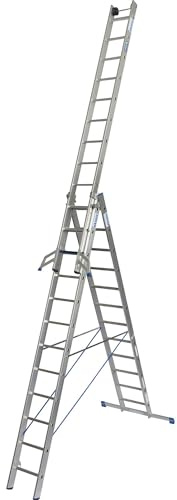 KRAUSE | Profi-Vielzweckleiter STABILO + S | 3-teilig | Stufen/Sprossen-Kombination | 3 x 12 Stufen/Sprossen