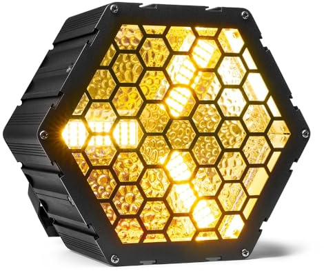 BeamZ RB90 Retro Stage Blinder 3 x 30 Watt LED Effektstrahler DMX Licht, 3-in-1 Bühnenlicht Deko DJ Lichtanlage Party, Lichtorgel Warmweiß, 72x RGB-SMD-LEDs, Stroboskop, Disco Beleuchtung