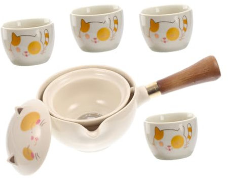 Garneck 1 Satz Reise-Tee-Set Keramik- chinesische Portable Tea Set gongfu Tea Set Teekessel Geschirrset aus Keramik aus Keramik Mehrzweck einstellen China
