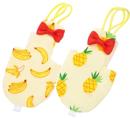 BESPORTBLE 2stücke Wiederverwendbare Vogelwindeln Für Papageien Komfortable Fluganzüge Für Haustiere Schutzkleidung Gegen Verunreinigungen s Banane Ananas