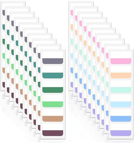 360 Stück Kleberegisterkarten Seitenmarker Selbstklebend Page Markers Tabs,Index Haftmarker Film Textstreifen für Lesen,Tabs Markieren von Seiten,Büro, Dokumente,Bücher,Tagebuch,Ordner