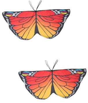 LIFKOME 2stücke Fashionable Mädchen Schmetterlings-cape Für Bühnenauftritte Leichtes Cosplay-cape Für Partys Und Langlebiges Und Präzise Genähtes Kostüm Für Mädchen