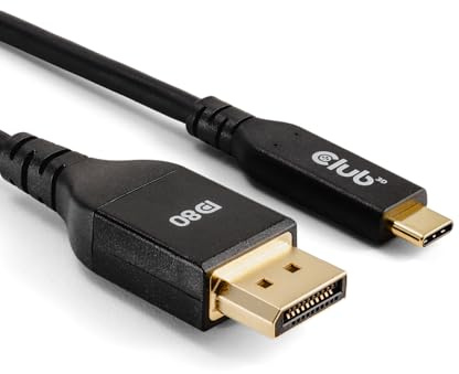 CLUB3D USB Type-C to DISPLAYPORT DP80 BIDIRECTIONAL VESA Certified Cable 1M/3.28 FT - Kabel - Digital/Daten câble USB