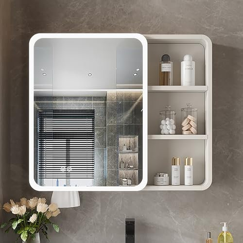Spiegelschrank bad mit beleuchtung badezimmerschrank mit spiegel Medizinschränke for Badezimmer, Badezimmerspiegel mit Aufbewahrung, moderner Badezimmer-Wandschrank mit Spiegel, Badezimmer-Wandschrank