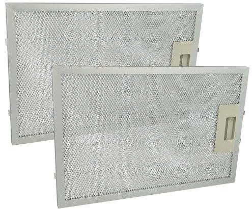 vhbw 2x filtro anti-grasso sostituisce Teka 41TK0018, DM70, 81471000 per cappa da cucina, alluminio