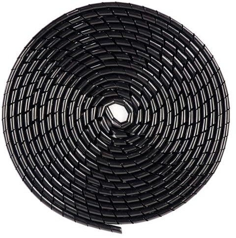 10M Spiral Cable Wrap, Cable Tidy Tube, 10m Diameter 6mm and 4mm Wire Management Sleeve Flexible Spiral Cable Wrap Kit, for TV PC Audio Laptop Ethernet Cable Mouse Cable Data Cable