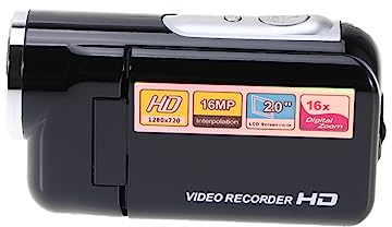 NUOBESTY Mini Dv Camcorder, 2.0 Inch Tft Screen, 16 Million Digital Camera with 4x Digital Zoom, LED Flash, USB Interface for Concerts and Sports Competitions