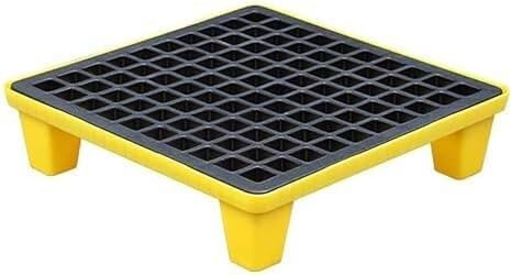 Paletten mit stapelbaren modularen Plattformen und flachen Rastern zur Vermeidung von Verschütten von Polyethylen, ideal für Fabrikboden und Lagerlagerung (60 x 60 x 1)