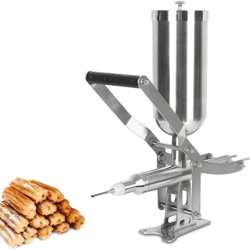 Macchina per Churrera Manuale churros manuale, riempitrice per ciambelle, riempitrice per ciambelle da 5 litri, riempitrice in acciaio inossidabile, riempitrice per dessert, riempitrice con