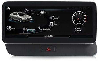 Radio para Coche Android 14 con Pantalla táctil de 12,3, GPS y Reproductor HD para Audi Q5 (2009-2017), conectividad Bluetooth, Control en el Volante, Sistema Multimedia y navegación por Vo
