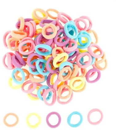 Elastique Cheveux, 100 st hårband för småbarn flickor mjuka elastiska hårband baby sömlösa band för barn, elastiska barn