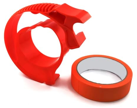 Ounfhtrttk Máquina Dispensadora Aplicadora de Cinta de Enmascarar para Pintor con Herramienta de Corte para Reparar y Embellecer Grietas en Azulejos Rojos.