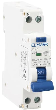 Interruttore Magnetotermico Differenziale 40A RCBO Elettronico DPN JEL9A 6kA 2P 30mA Tipo A 1 Modulo DIN (40, Ampere)