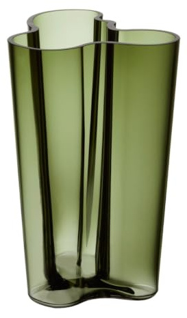 Iittala Vase Aalto 251 mm Grün aus Glas