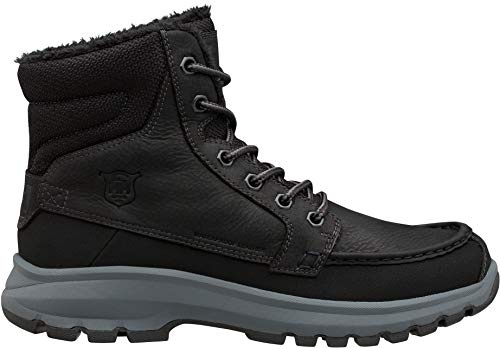 Helly Hansen V3 Winter Boots - Waterproof Snow Boots for Men - All-Terrain Winter Shoes for Men - Insulated Snow Shoes - Durable Rubber Outsole - Lace Up Closure - 991 Jet Black/Charcoal/Black - 8.5