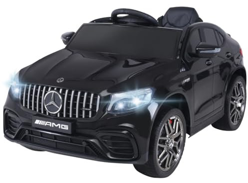 Actionbikes Motors Kinder Elektroauto Mercedes Benz AMG GLC 63S Coupé | Fernbedienung mit First Funktion - Lizenziert - Kinderauto elektrisch - Elektrofahrzeuge - Auto für Kinder ab 3 Jahre (Schwarz)