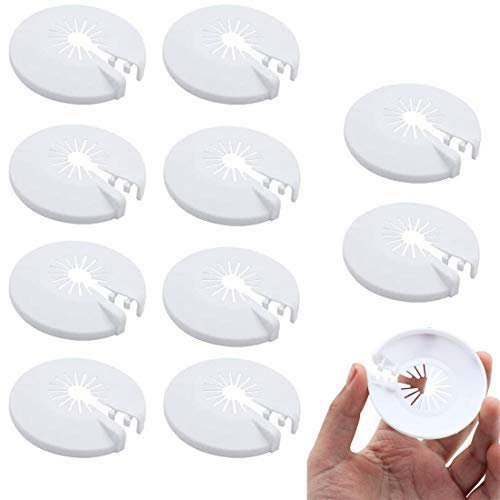 Heizungsrohr Rosette Rohrmanschetten Heizkörper Kunststoff Rohrabdeckung für 8-22 mm Heizung Heizkörper Rohr Weiß 20 Stück
