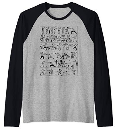 Sport Escrime Positions Vintage Escrime Sport Swordsmanship Manche Raglan