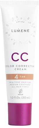 LUMENE CC Cream Fondotinta correttivo in crema | SPF 20 | Copertura media | Leggero e ricco di antiossidanti | Idrata riducendo gli arrossamenti | Tutti i tipi di pelle | Vegano | 30 ml | Abbronzato