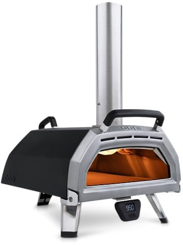 Ooni Karu 16 Multi-Fuel Pizza Oven - Outdoor Pizza Oven with Pizza Stone & Thermometer, Dual Fuel 16 Inch Pizza Maker, Outdoor Cooking Grill