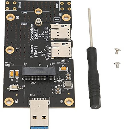 Adattatore da M.2 a USB 3.0 Supporto per Connettore a Doppia Scheda SIM, Supporto per Scheda M.2 Key B di Tipo 3042/3052, Modulo Computer 3G/4G/5G.