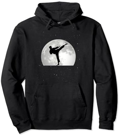 Karate Mond Kampfsport Jiu Jitsu Schwarzer Gürtel Pullover Hoodie