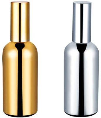 DOITOOL 2Pcs Glass Cocktail Spray Bottles 3.4Oz Bar Mister with Electroplated Finish for Precise Cocktail Ingredient Dispensing