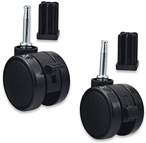 Haiouus Grill Caster Wheel, Swivel, 4pcs, for Weber Genesis, Summit, Silver, Spirit Gas Grills, Includes Caster Insert