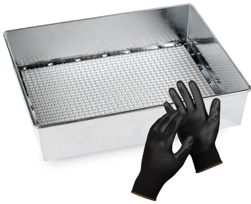 Wenses Trapping Soil Sifter, Standard Size (12 x 10 inches) with 1/4-inch Mesh, Garden Sieve for Dirt, Sand, Rocks, and Compost