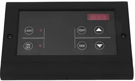 Controller Digitale per Sauna , Controller per Macchina a Vapore Alloggiamento ABS Impostazione 1 12 Ore Dimensioni Compatte Montaggio a Parete 35 110℃ Multifunzione per Stufa per Sauna(Nero)