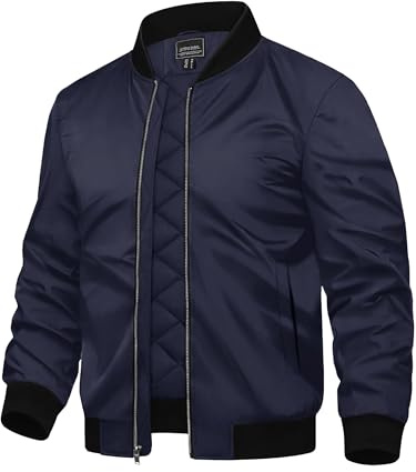 TACVASEN Winter Jackets for Men Zip Up Bomber Jackets Casual Windproof