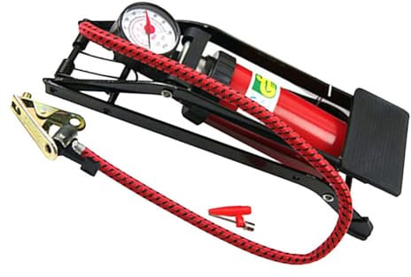 Kisangel Tragbare Auto-luftpumpe Mit Manometer Hochdruck-fußpumpe Für Reifen rutschfeste Fußpumpe Mit Multifunktionsventil Geeignet Für Autos Fahrräder Motorräder Und Aufblasbare Betten
