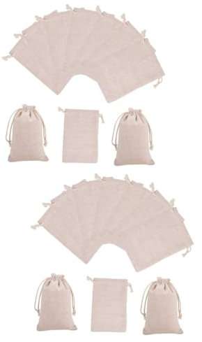 TOPBATHY 20piezas Bolsas De Almacenamiento Cordón para Especias Reutilizables y Transpirables Set De Funda De Algodón y para Cocina y Manualidades