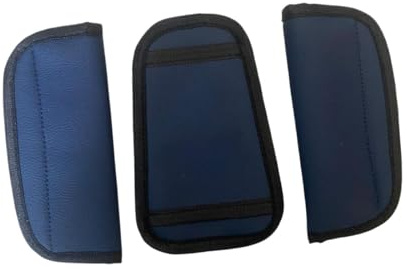 Luwecf Gurtpolster für Kinderwagen mit Schrittunterlage, Blau