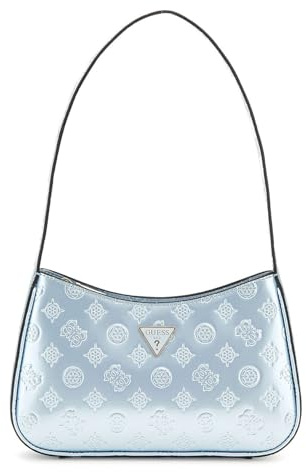 GUESS HWTG9496170PBO ARNELA TOP ZIP SHOULDER BAG Donna POWDER BLUE LOGO Taglia Unica