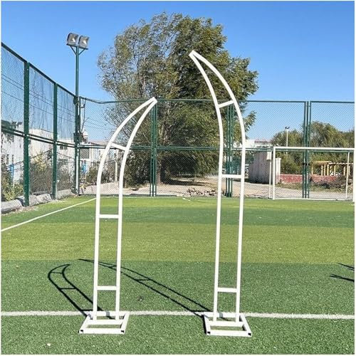 Élégant support d'arche de mariage incurvé pour utilisation en extérieur et intérieur, support d'arche de ballons en demi-lune avec support de fleurs pour arche de jardin, idéal pour mariage, fête