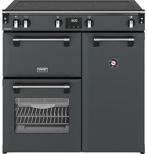 Stoves Richmond 90Ei TCH 90cm wide Electric Range Cooker with Induction Hob - Anthracite - A/A/A Rated