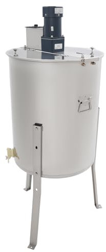 140W 270 U/min Elektrisch Honigschleuder aus Edelstahl mit Acrylabdeckung, Elektro Honig Extraktor Schleuder mit Geschwindigkeitsregler, Honigextractor Honigschleudermaschine mit Honigauslass