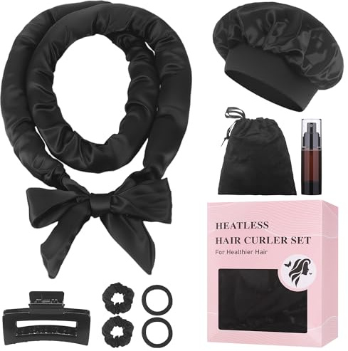 Riccioli senza calore, Arricciatori da 70 per la notte, Riccioli per la notte senza calore, Set di riccioli per la notte fai da te, Riccioli per la notte per capelli lunghi, 9 pezzi