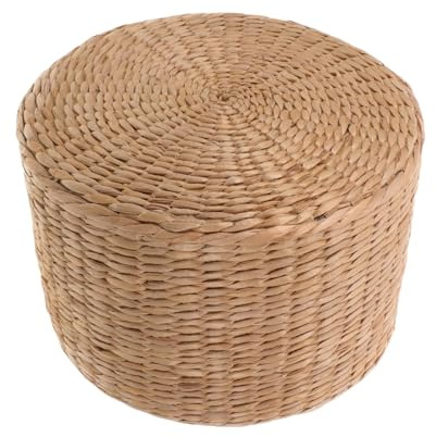 BESTOYARD Kinderhocker aus Gras Geflochten, Braun, Leicht und Handgewebt | Outdoor und Garten, Entzückendes Design, Einzigartig, Einfach zu Bewegen