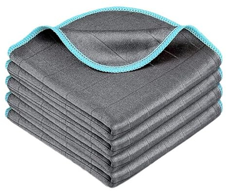 Zyiphor 4 Piezas Paño Microfibra Coche 400GSM Mágico, Bayetas para Cristales Sin Rayas para Cristales, Cocina, Baño, Coche y Espejos, 40x50 cm