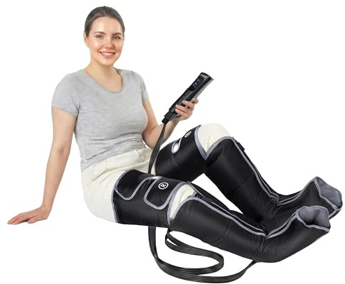 Fitleap Venen Massagegerät, Kompressionsmassage für Oberschenkel, Waden und Fuß, Beinmassagegerät mit 6 Modi, 3 Intensitätsstufen & 2 Wärmestufen, unterstützt bei Beinschmerzen und Lipödem