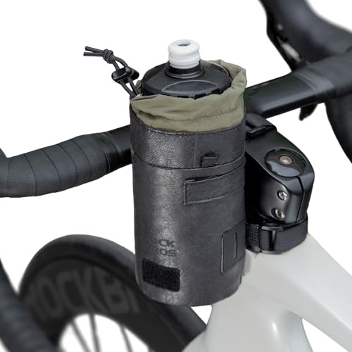 ROCKBROS Borsa per Bottiglie Bici 0,7L, Borsa da Bicicletta per Manubrio e Sella con Tracolla Rimovibile, Leggero e Idrorepellente, Portabottiglie Regolabile per MTB Bicicletta Pieghevole, Nero