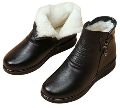 Générique Bottes de Neige Femmes Chaud Fourrure Impermeable Antidérapant Bottines Chausson Doublure Boots Chaude Femme Bottines Imperméables Botte Fourrées Bottes et Boots Fourrées Botte de Neige