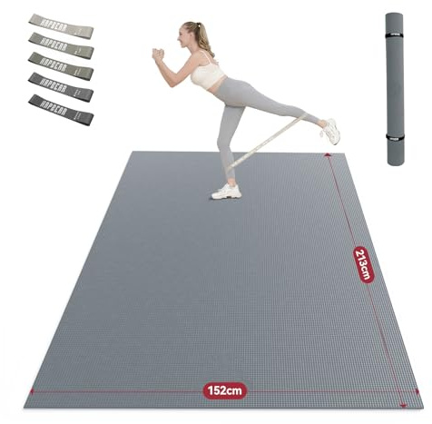 HAPBEAR Grand Tapis de Yoga - 213x152x0.8cm, Antidérapant, Ultra Durable, Tapis de Gym épais pour Pilates, Yoga, Aérobic,Gym Haute Densité