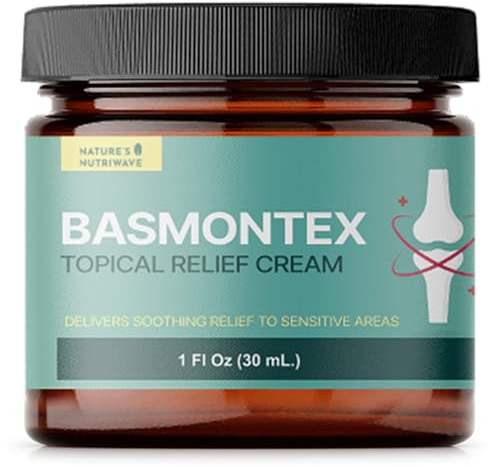 Basmontex Comfort Cream – Natural Topical Formula with Arnica & Menthol – Cooling and Moisturizing Botanical Cream for Knees, Hips, Shoulders, and Back – 30ml (1 Fl Oz), 1 Month Supply