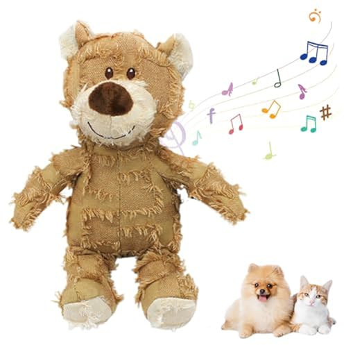 Indestructible para Perros de Oso – Juguetes interactivos para Perros Grandes y pequeños, Juguetes masticables para Perros de Peluche, para Suministros para Mascotas