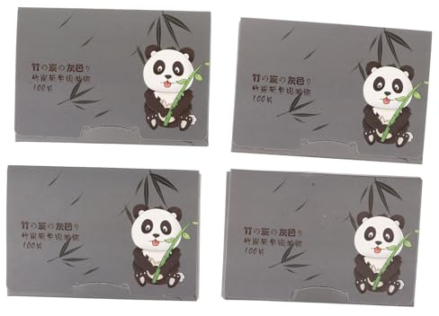 STOBAZA 1000pcs Bamboo Charcoal Oil Blotting Paper Dual-Surface Face Sheets for Oily Skin Efficient Oil Absorption Sweat Removal and Makeup Touch-up Large Capacity for Daily Skincare Use