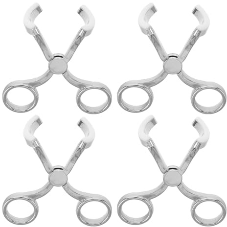 CIYODO Outil de Retrait Lentilles de Contact Invisible 4 Pièces, Applicateur Pratique Antidérapant en Argenté, Accessoire pour Port Quotidien et Voyage, Kit Outils Insertion