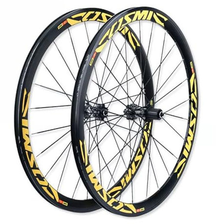 36/54T Ratsche 700C Rennrad Scheibenbremse Laufradsatz 40mm Doppelwandige Aluminiumlegierungsfelge, 100/135mm Schnellspanner, Abgedichtetes Lager, 7/8/9/10/11/12-Gang-Kassette, F/V(36T Ratchet)